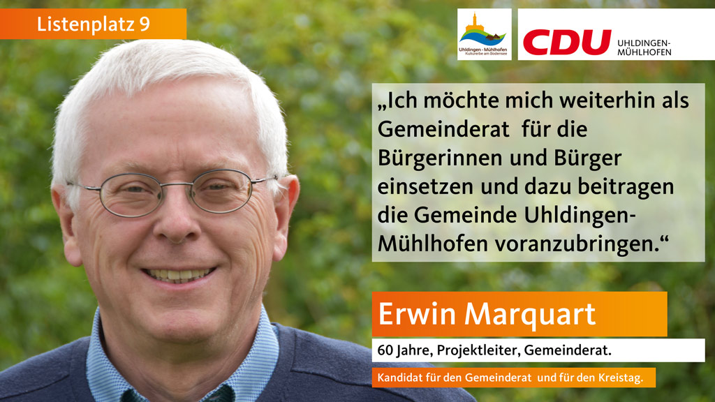 Erwin Marquart, Kandidat für den Gemeinderat