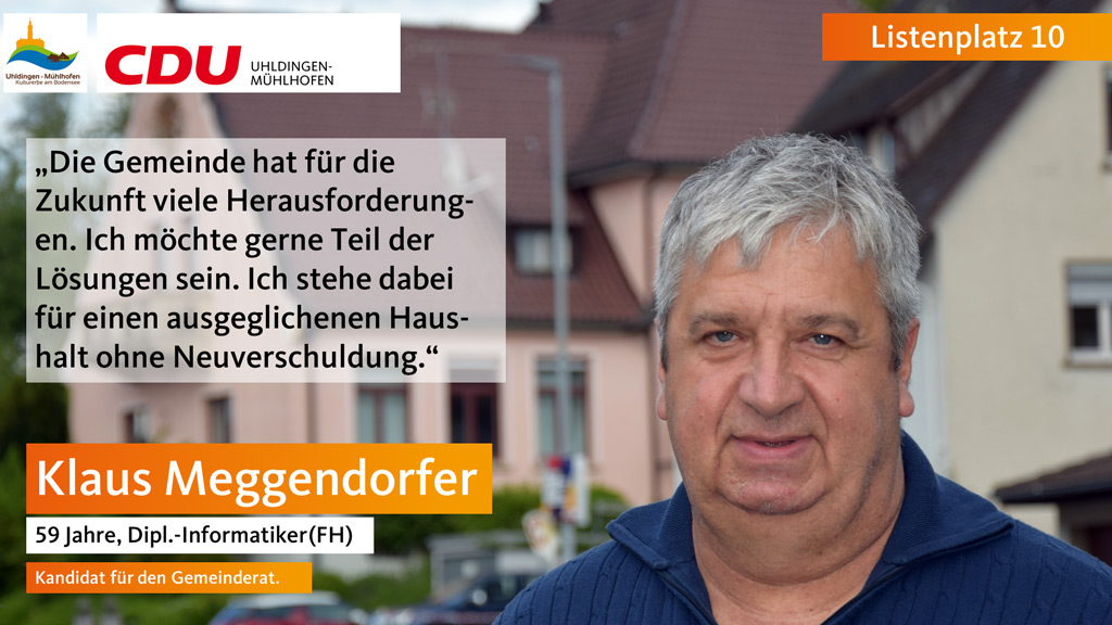 Klaus Meggendorfer, Kandidat für den Gemeinderat